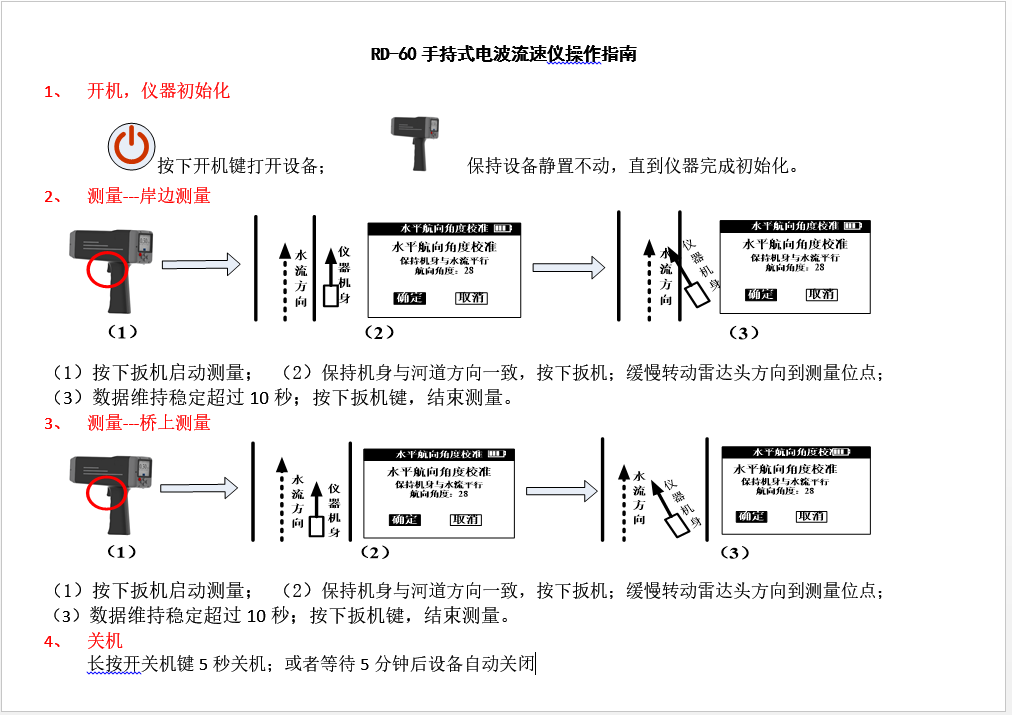 電波流速儀使用指南